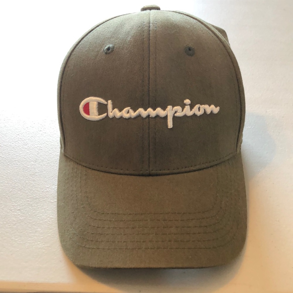 Army green champion hat.